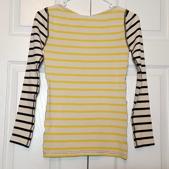 J. Crew Waffle Knit Stripe Long Sleeve Top - Picture 4 of 8